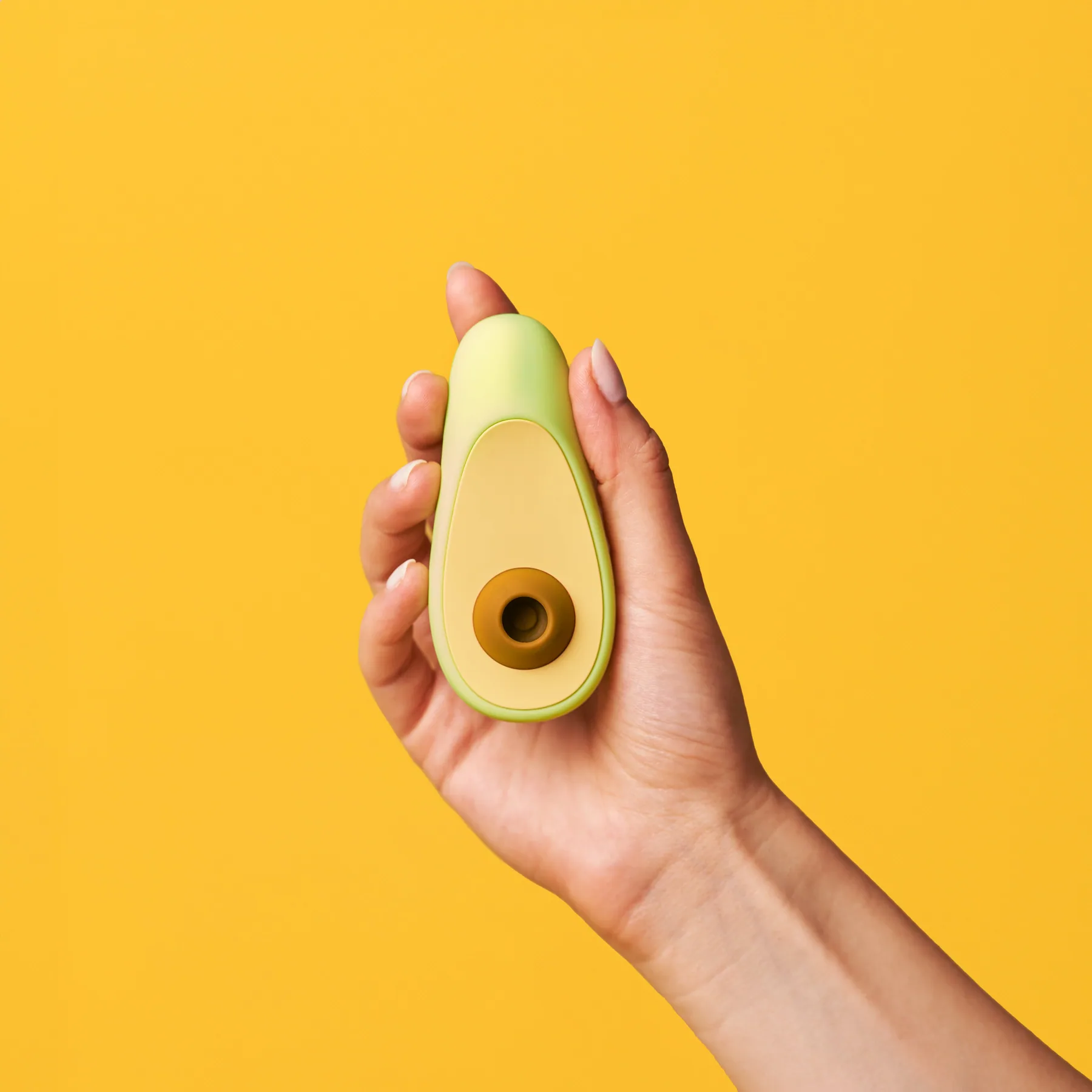 Avocado vibrator — close-up detail